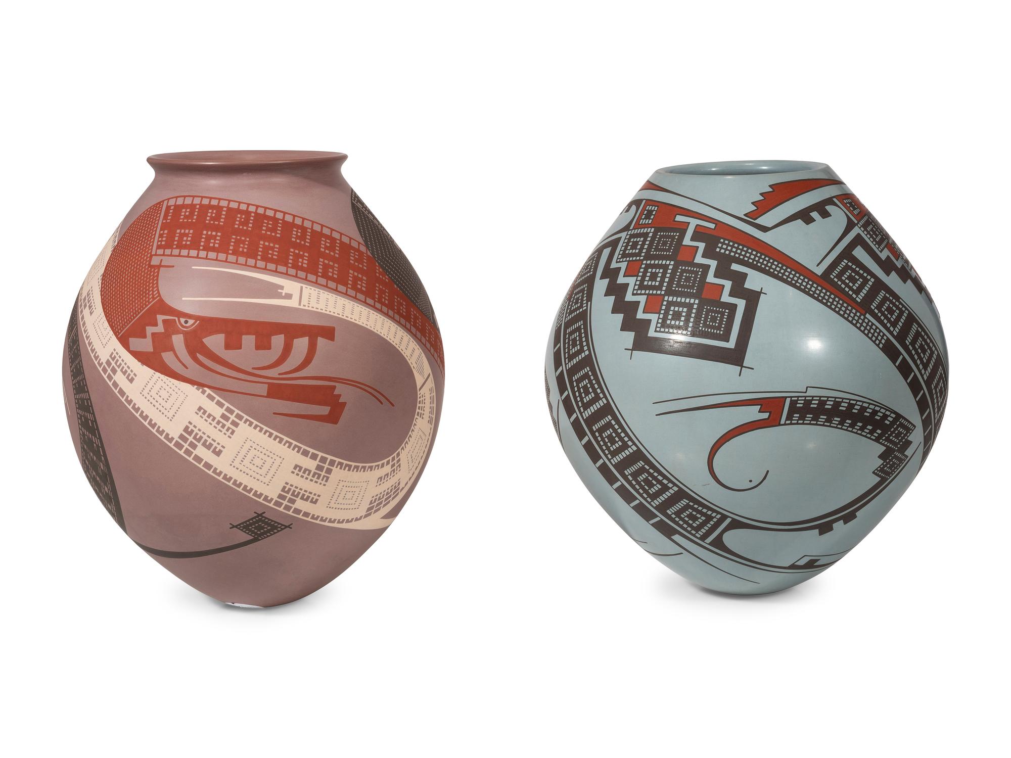 Polychrome Pottery Jars