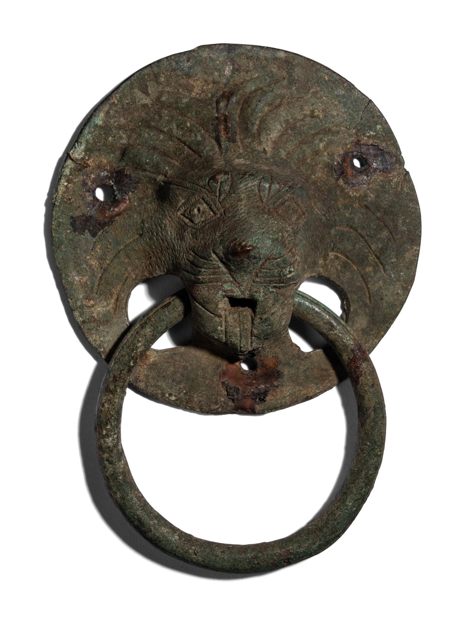 A Roman Bronze Lion Handle
