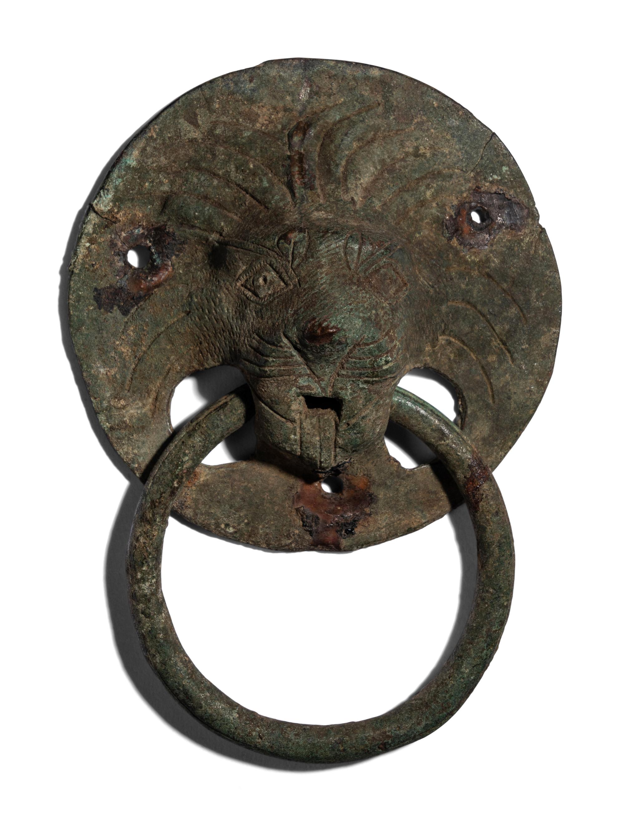 A Roman Bronze Lion Handle