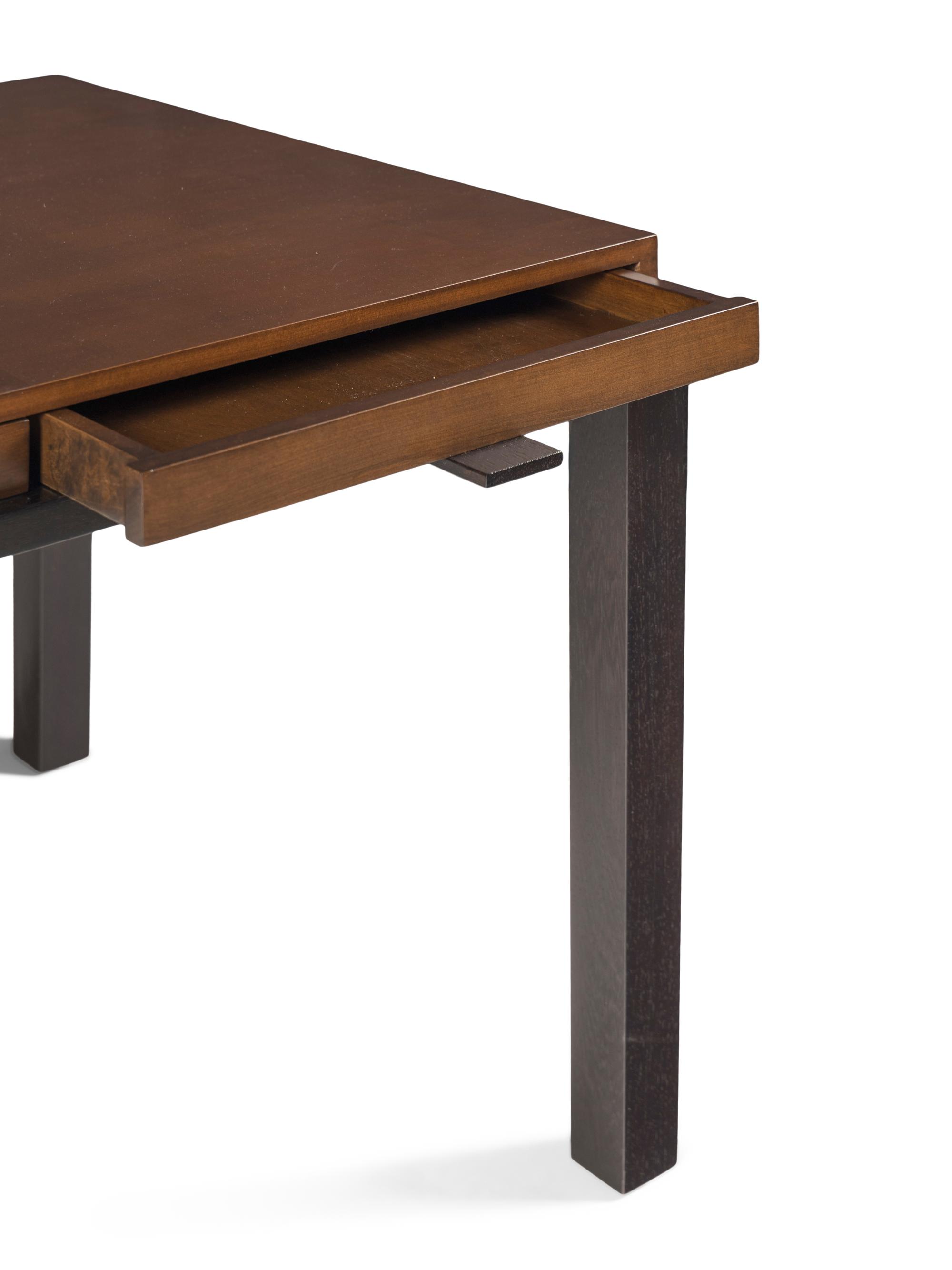 A Contemporary Part-Ebonized Oak Desk