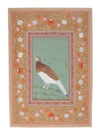 A Collection of Seven Indian Mughal Miniatures Height of largest 13 x width 9 inches.