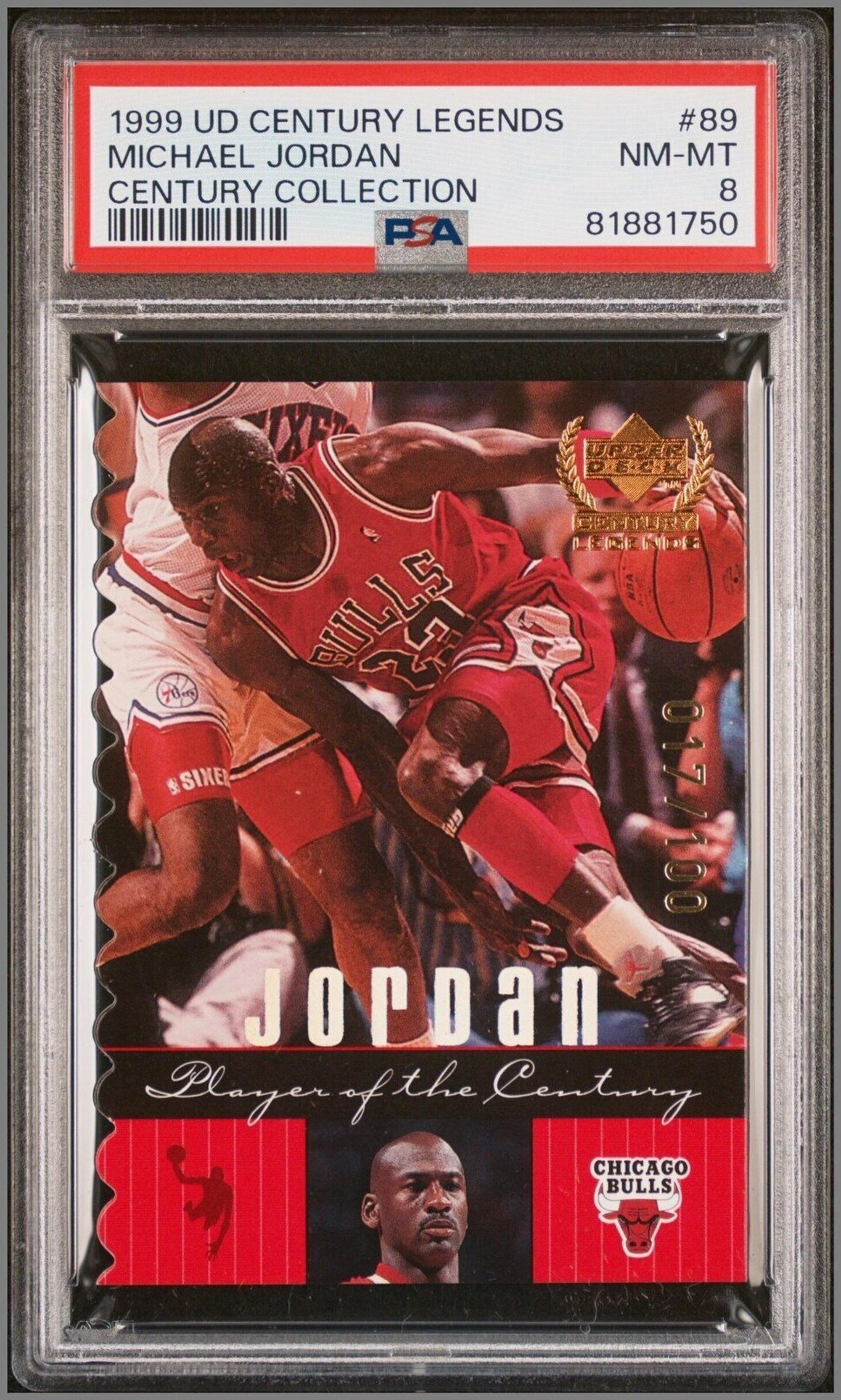 A Group of Three PSA Graded Basketball Cards Featuring Michael Jordan Tim Duncan,