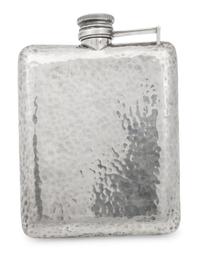 An International Hammered Silver Flask