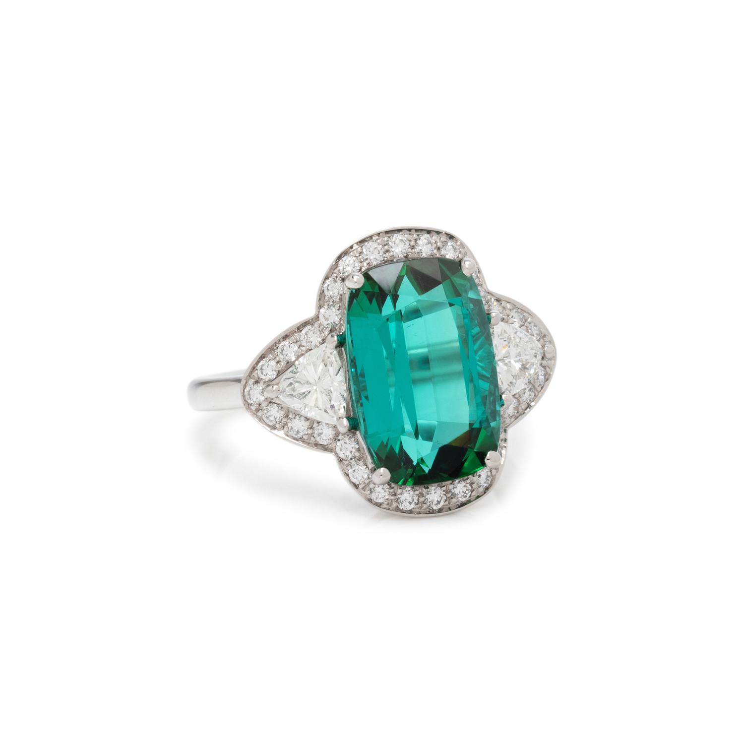 TOURMALINE AND DIAMOND RING