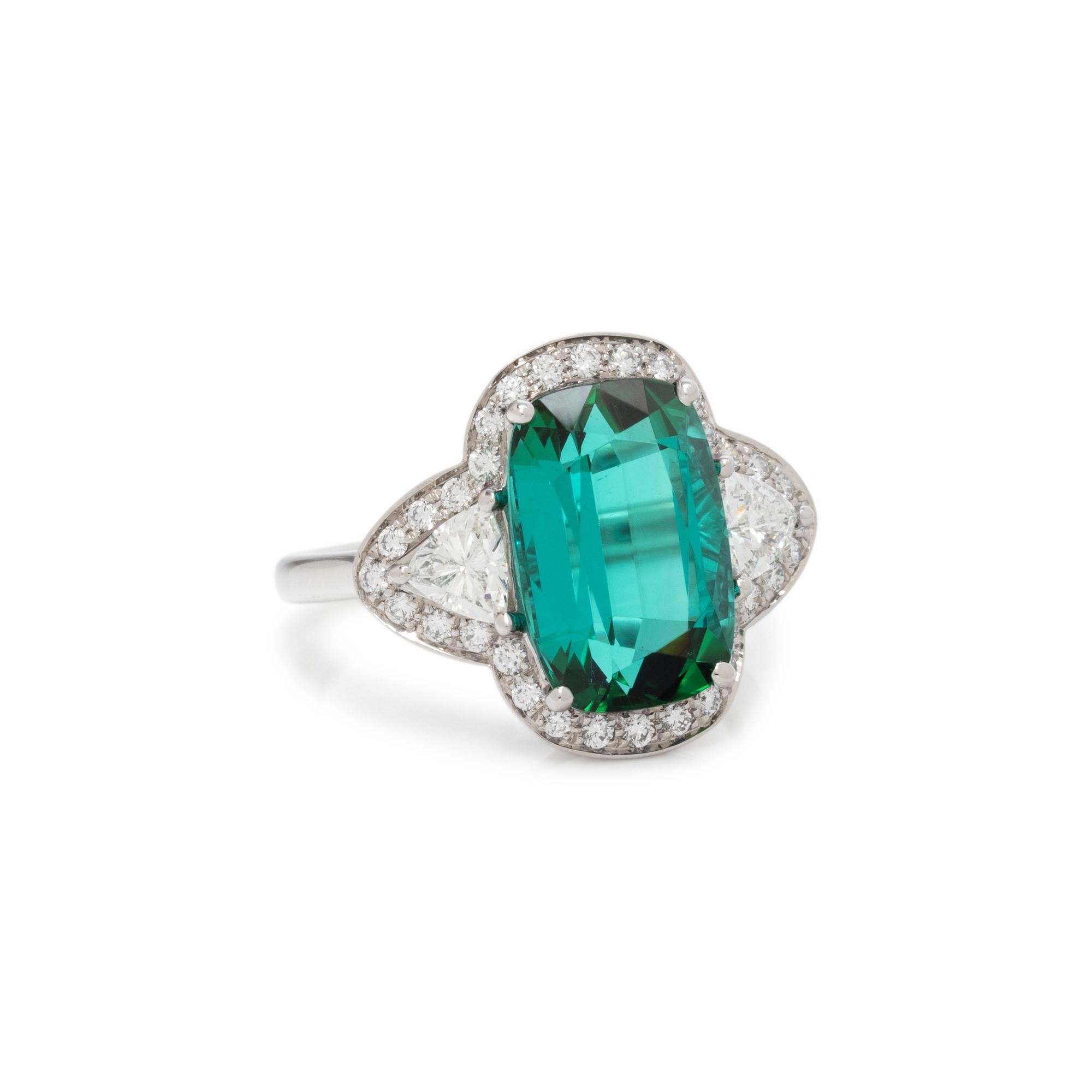 TOURMALINE AND DIAMOND RING