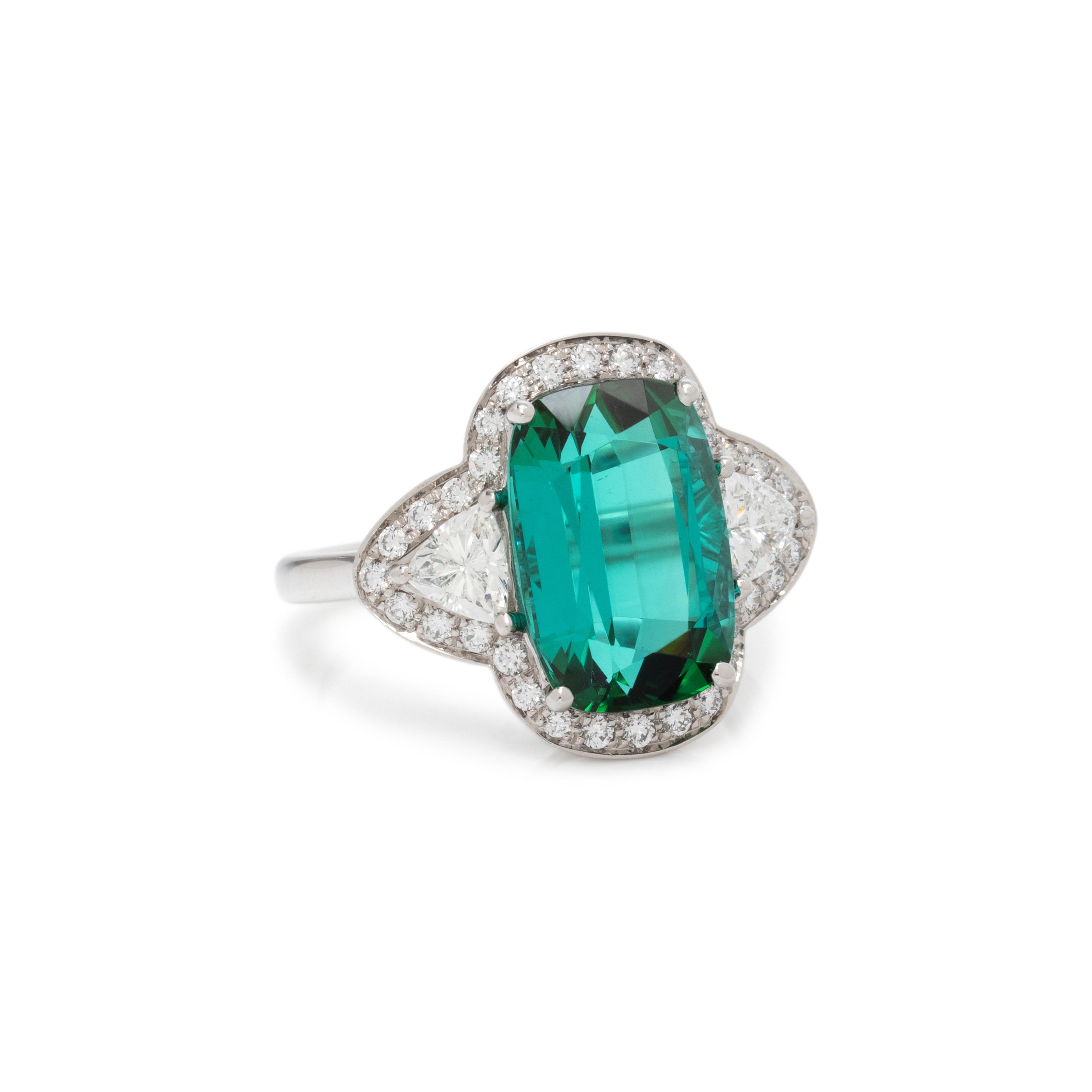 TOURMALINE AND DIAMOND RING