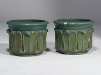 Pair of Matte Glazed Architectural Jardinières, 1905