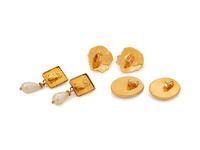 Three Chanel Earclips, 1970-80s