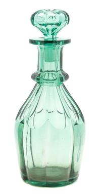 An English Pale Green Glass Stoppered Decanter — 19TH CENTURY