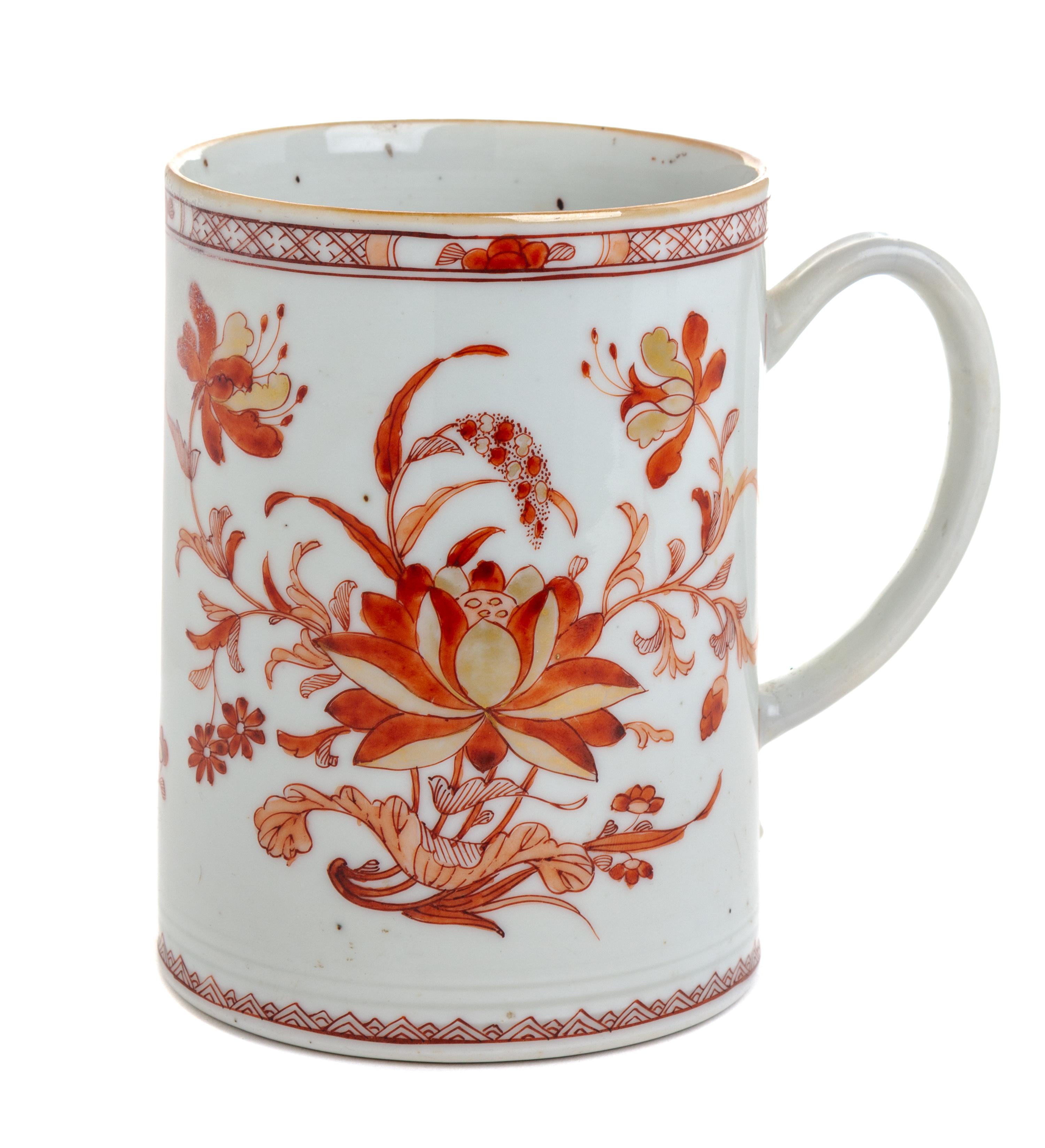 A Chinese Export Porcelain Mug Height 6 inches. — 19TH CENTURY