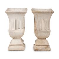 A Pair of Art Deco Cast Composition Jardinières