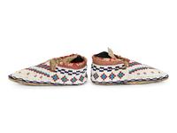 Cree Beaded Hide Moccasins
