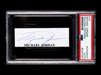 A Michael Jordan Signed Autograph Cut (PSA)