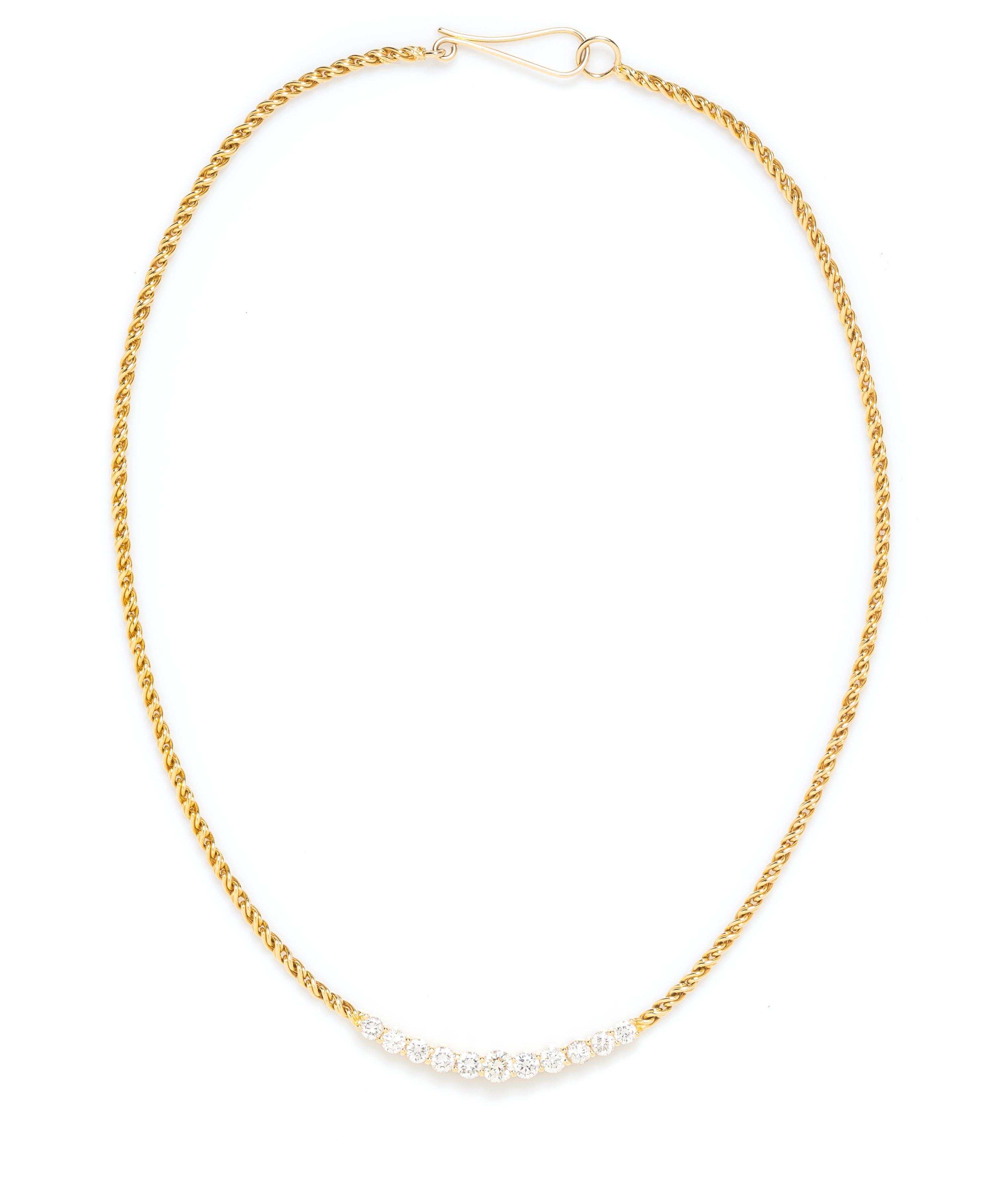 A Yellow Gold and Diamond Necklace, 13.40 dwts.