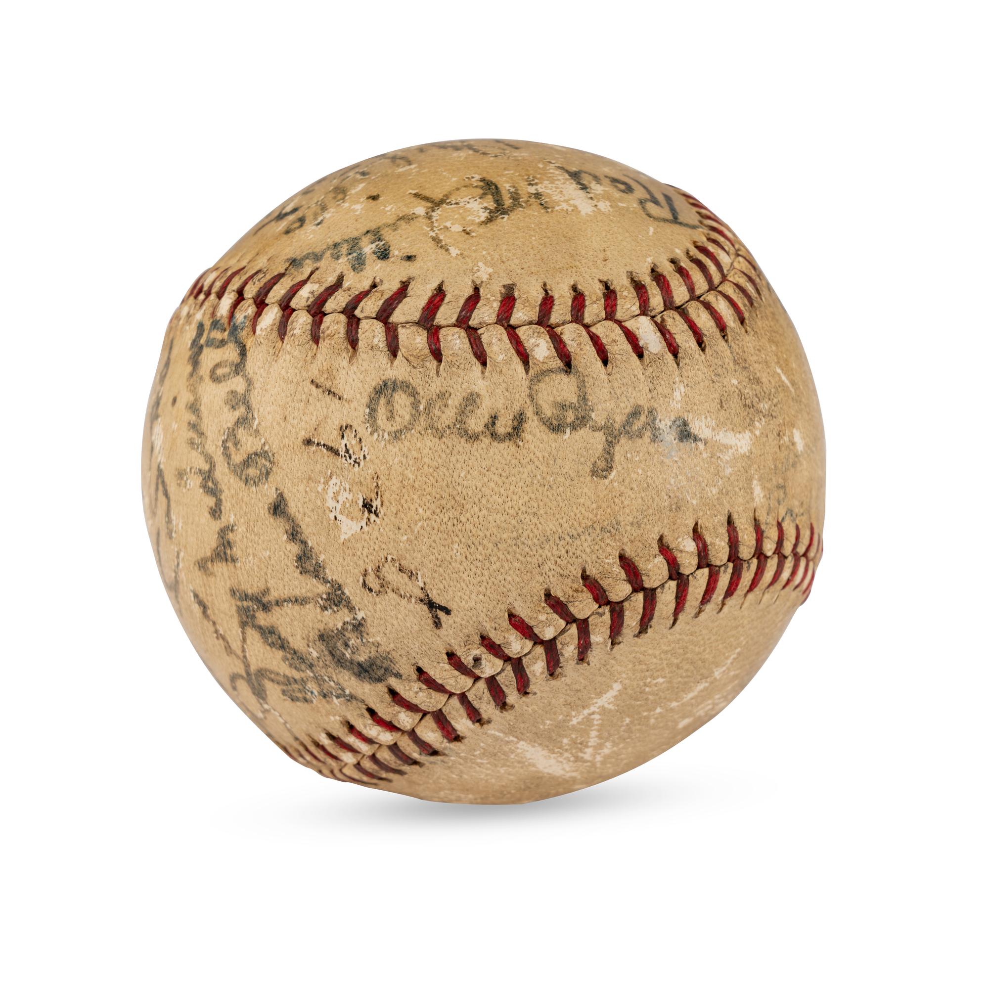 A 1938 St. Louis Browns Team Signed Autograph Baseball
