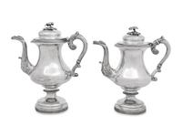 Two American Silver Coffee Pots