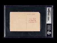 A Napoleon Lajoie Signed Autograph Hall of Fame Postcard (Beckett Authentication Services Encapsulated)