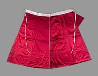 An Unusual Chinese Red and Silver Embroidered Silk Skirt
