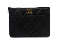 Chanel CC Clutch in Black Lambskin, 2019