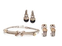 DAVID YURMAN, COLLECTION OF STERLING SILVER, YELLOW GOLD AND DIAMOND JEWELRY