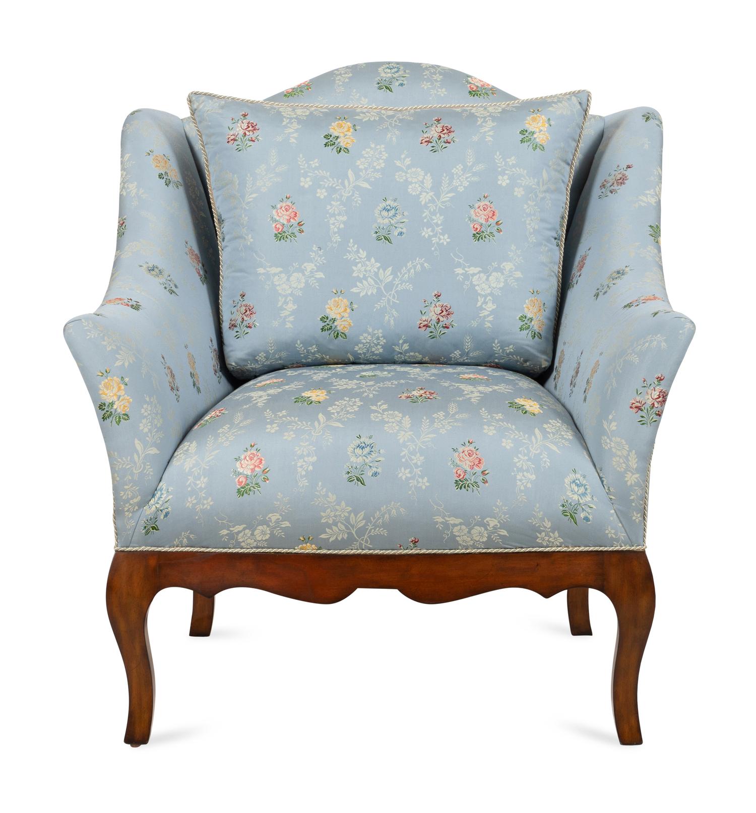 A Louis XV Style Bergere with Scalamandre Upholstery