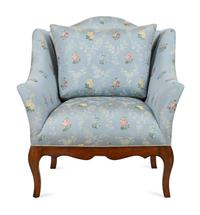 A Louis XV Style Bergere with Scalamandre Upholstery