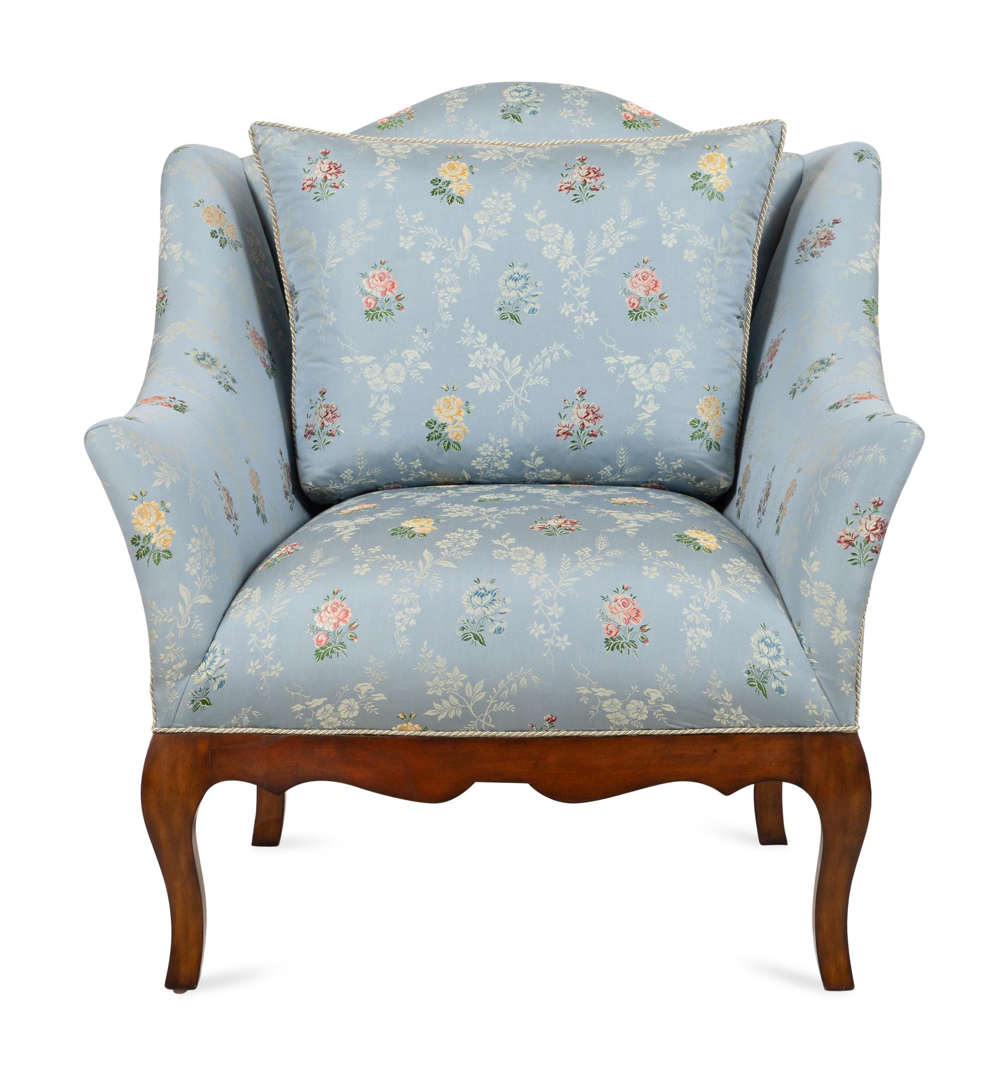 A Louis XV Style Bergere with Scalamandre Upholstery