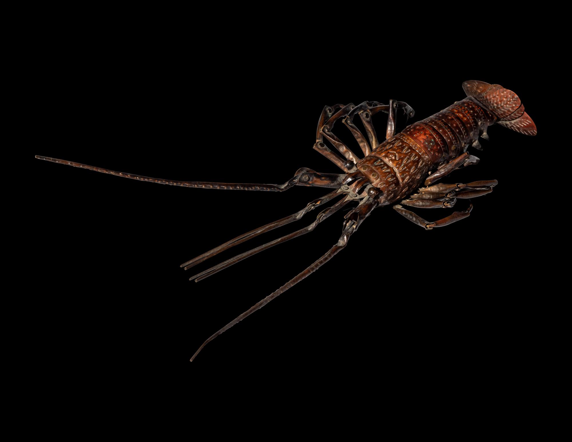 A Japanese Articulated Copper Model of a Crayfish