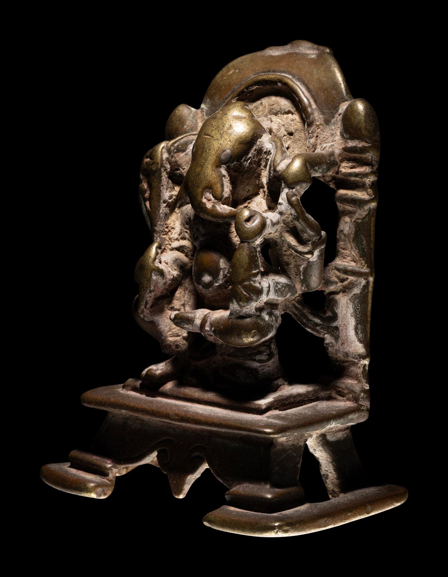An Indian Brass Altar of Ganesha
