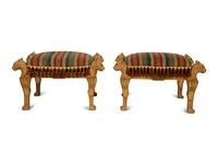 A Pair of Marge Carson Cheetah Benches — 20TH CENTURY