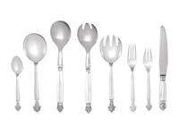 A Georg Jensen Acanthus Silver Flatware Service