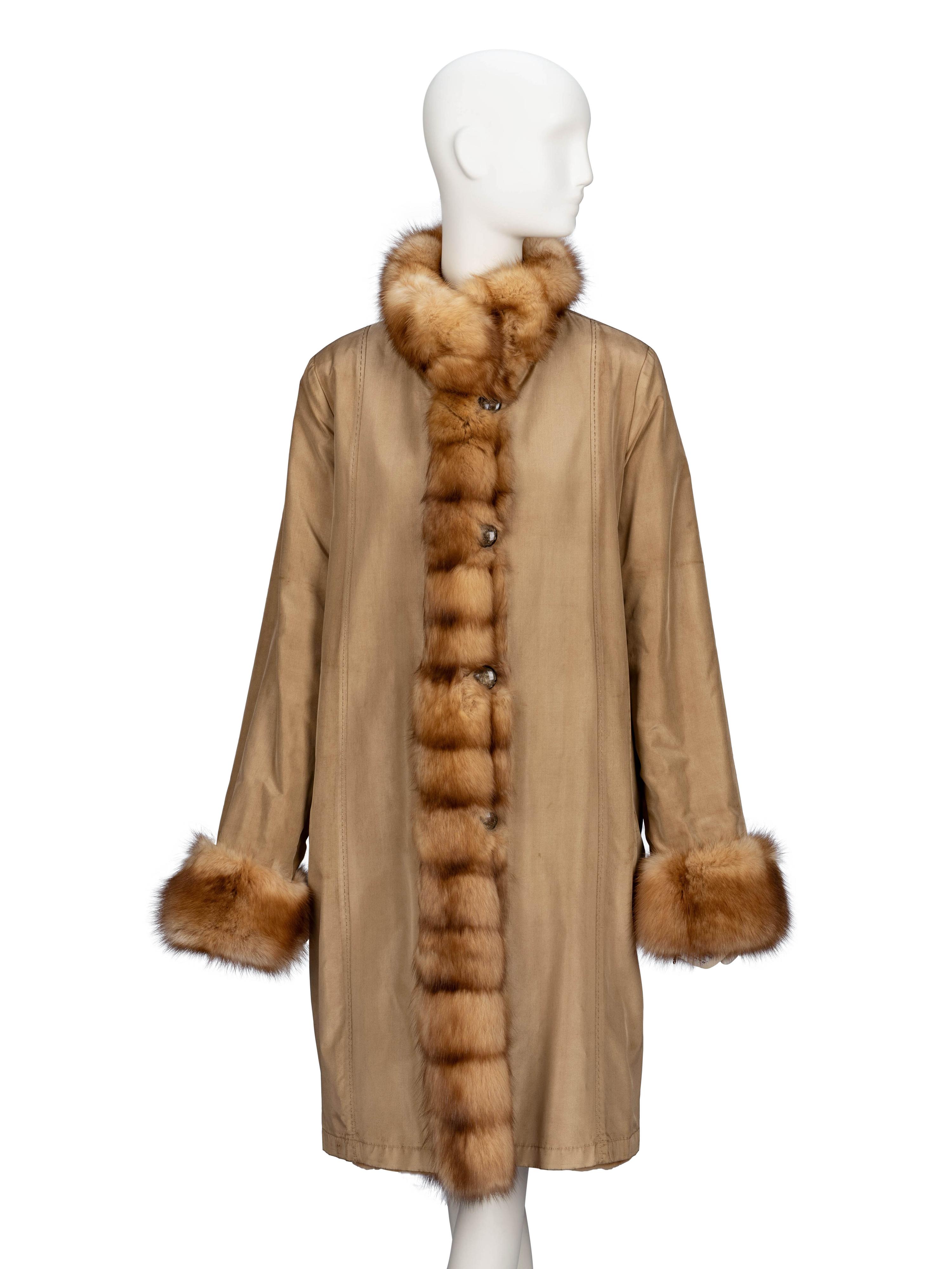A Reversible Mink & Sable Fur Coat