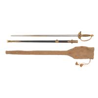 1864 Dated Ames U.S. Model 1840 NCO Sword with Scabbard & Cloth Bag