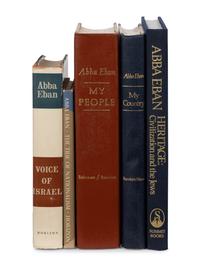 EBAN, Abba (1915-2002). A group of 5 works, ALL SIGNED BY EBAN, comprising: