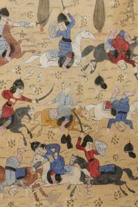 Two Persian Illustrated Manuscript Leaves