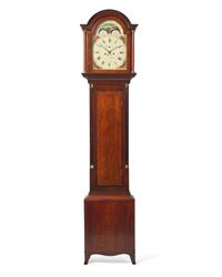 A Federal Mahogany And Brass Tall Case Clock