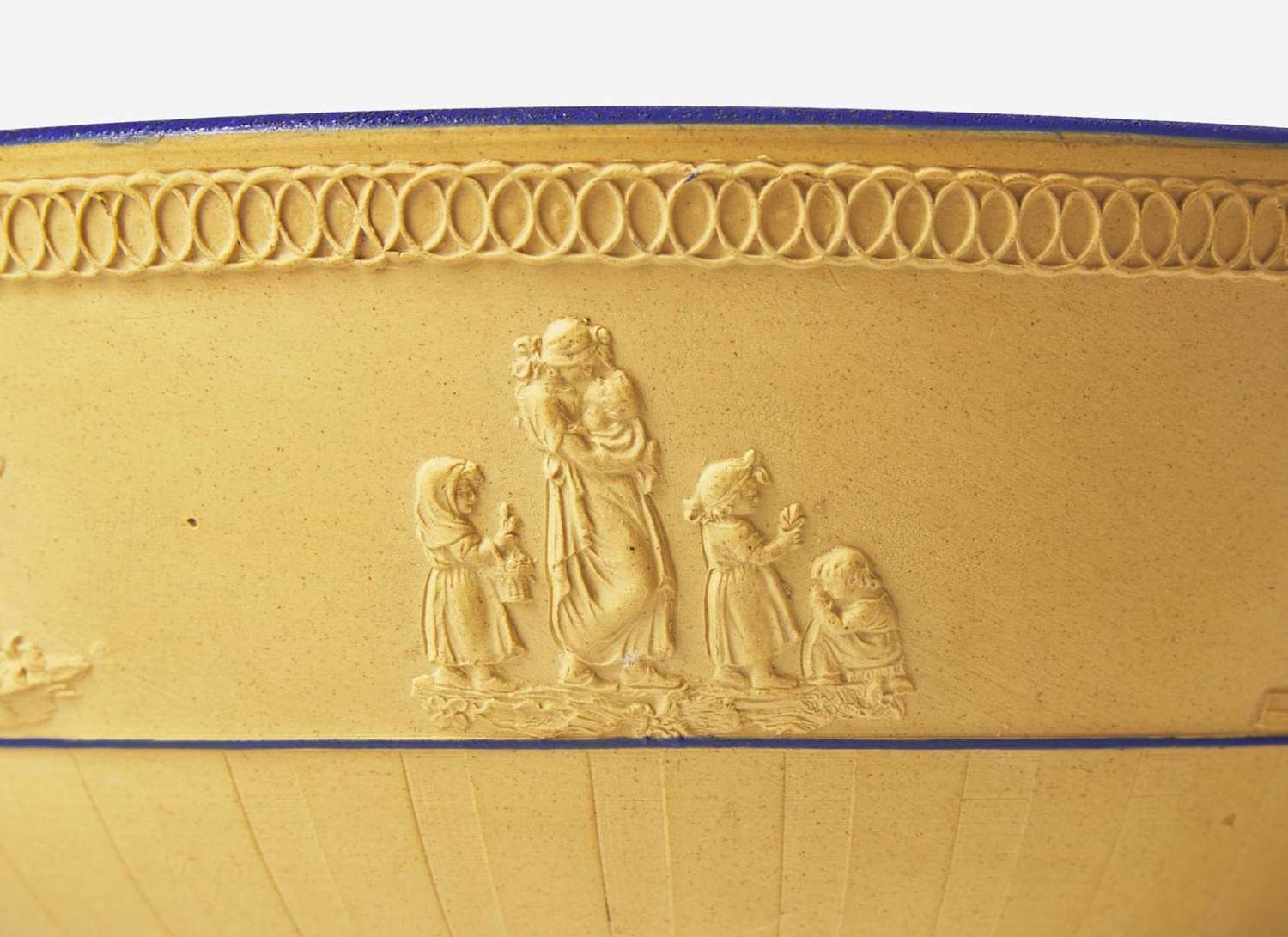 An Elijah Mayer Engine Turned Caneware Bowl, UK, circa 1800
