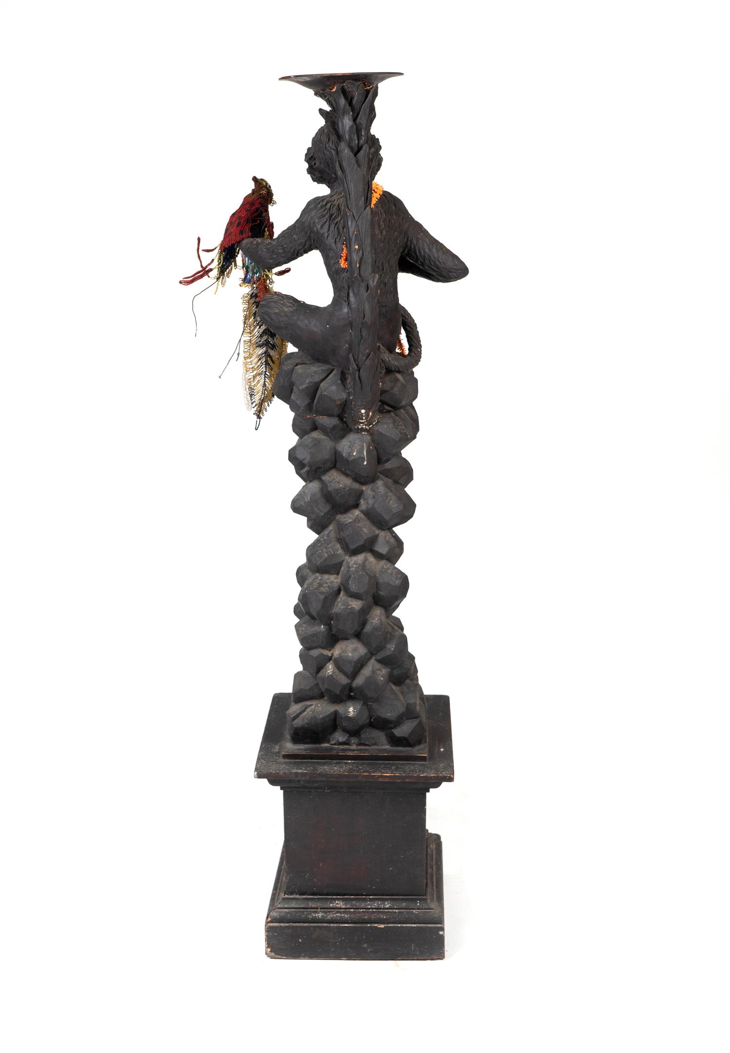 An Italian Carved Wood Monkey-Form Stand — LATE 19TH/EARLY 20TH CENTURY
