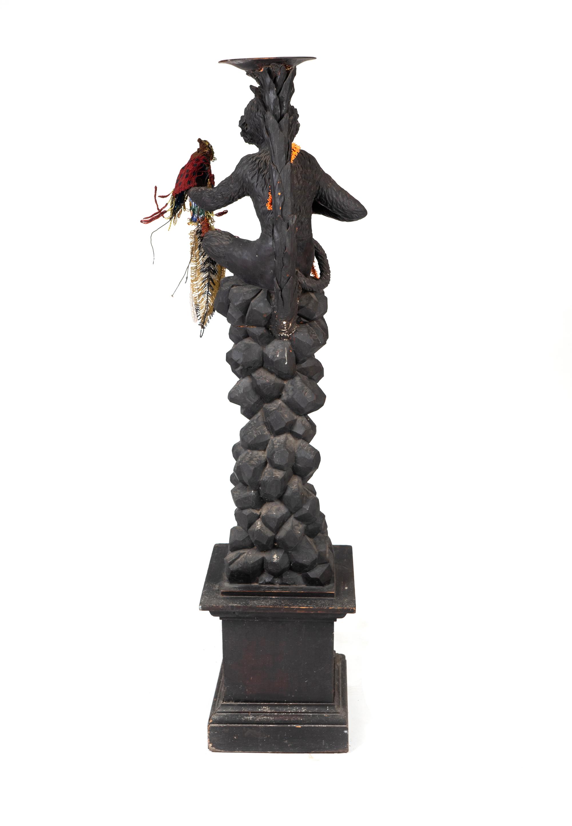 An Italian Carved Wood Monkey-Form Stand — LATE 19TH/EARLY 20TH CENTURY