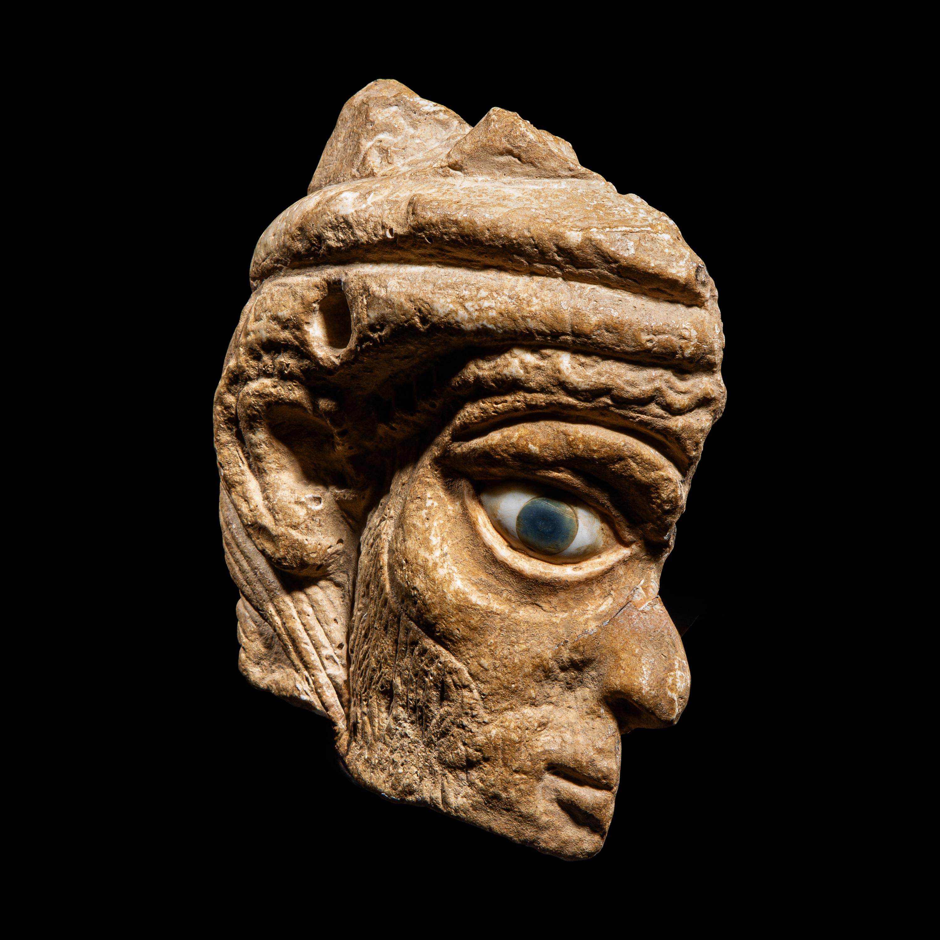 A Sumerian Stone Face Fragment