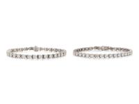 PAIR OF DIAMOND BRACELETS