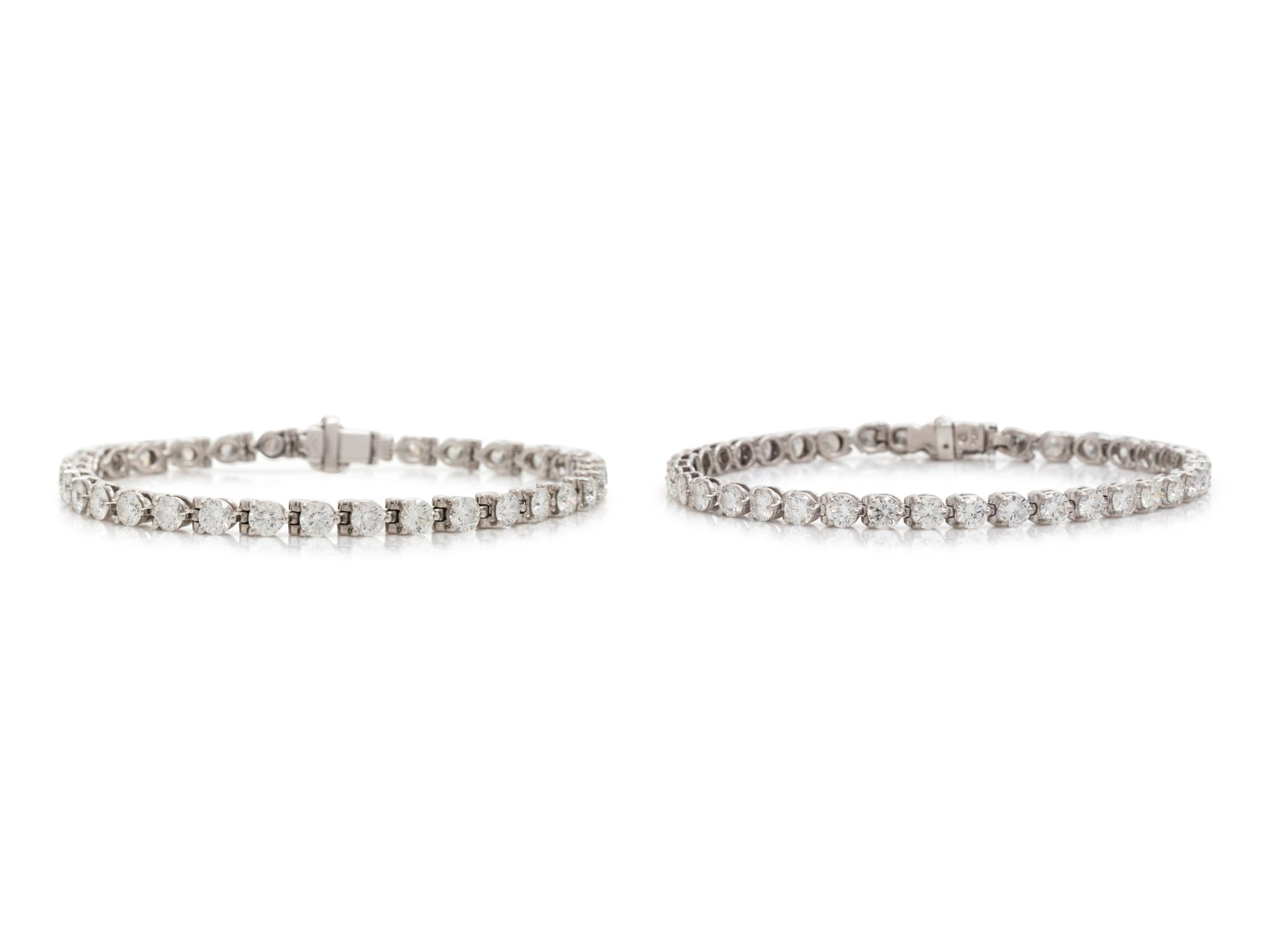 PAIR OF DIAMOND BRACELETS