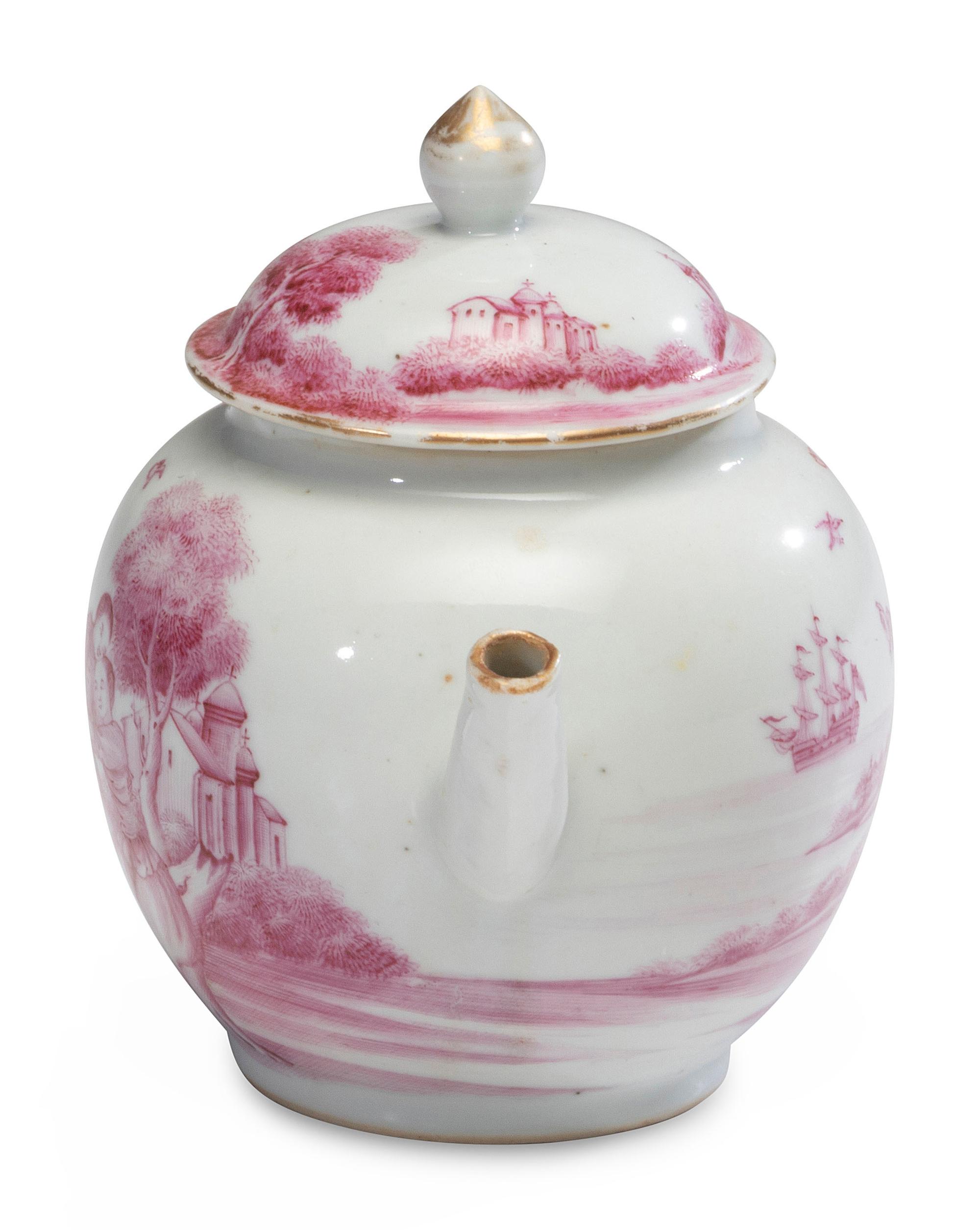 A Chinese Export Porcelain Famille Rose Teapot