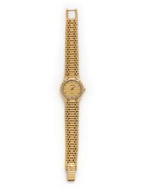 JUVENIA, 18K YELLOW GOLD AND DIAMOND WATCH