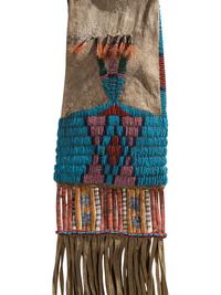 Sioux Beaded Hide Tobacco Bag