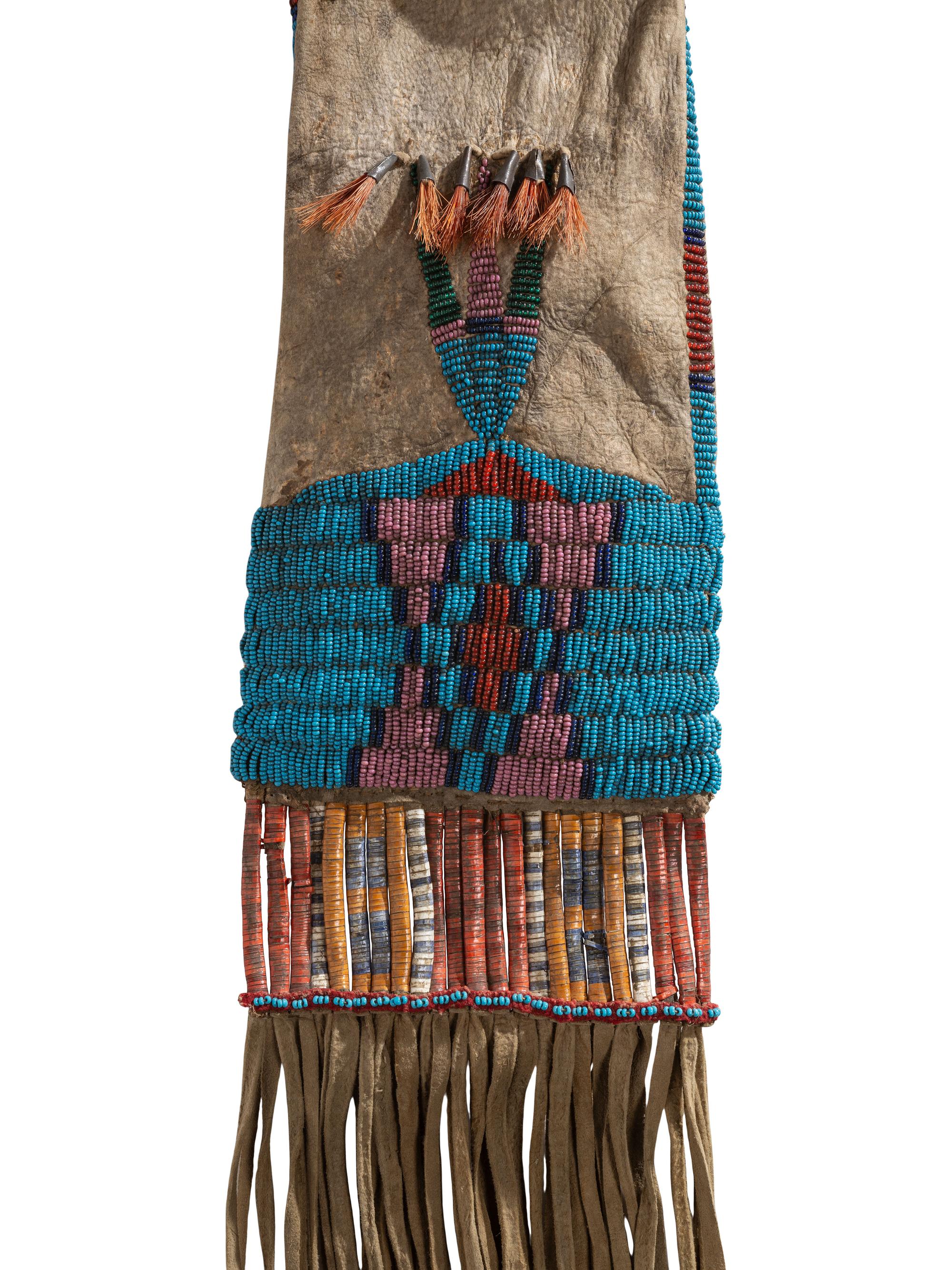Sioux Beaded Hide Tobacco Bag