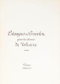 [Art] [Voltaire] Gravelot, Hubert. Estampes de Gravelot por les Oeuvres de Voltaire