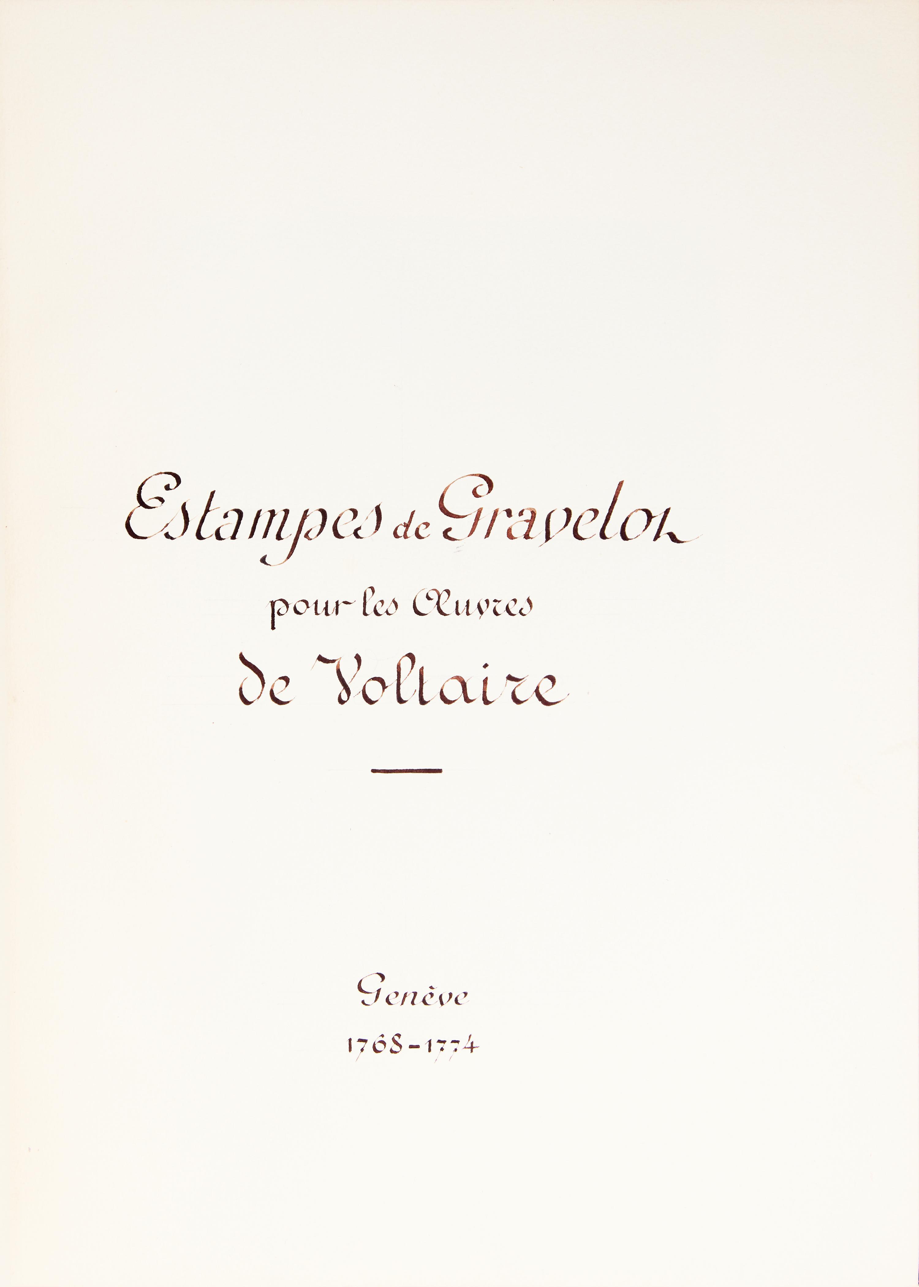 [Art] [Voltaire] Gravelot, Hubert. Estampes de Gravelot por les Oeuvres de Voltaire