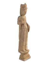 A Cast Stone Figure of a Bodhisattva