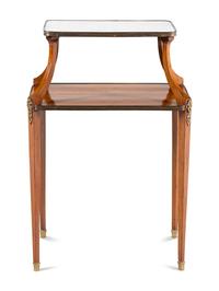A French Gilt Bronze Mounted Marble-Top Dessert Stand